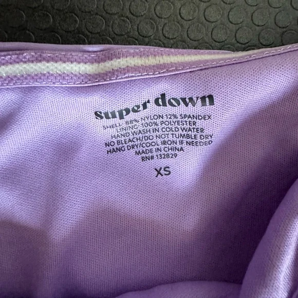 Superdown Lavender Purple Calla One Piece Monokini Strapless Swimsuit size XS - Picture 9 of 9